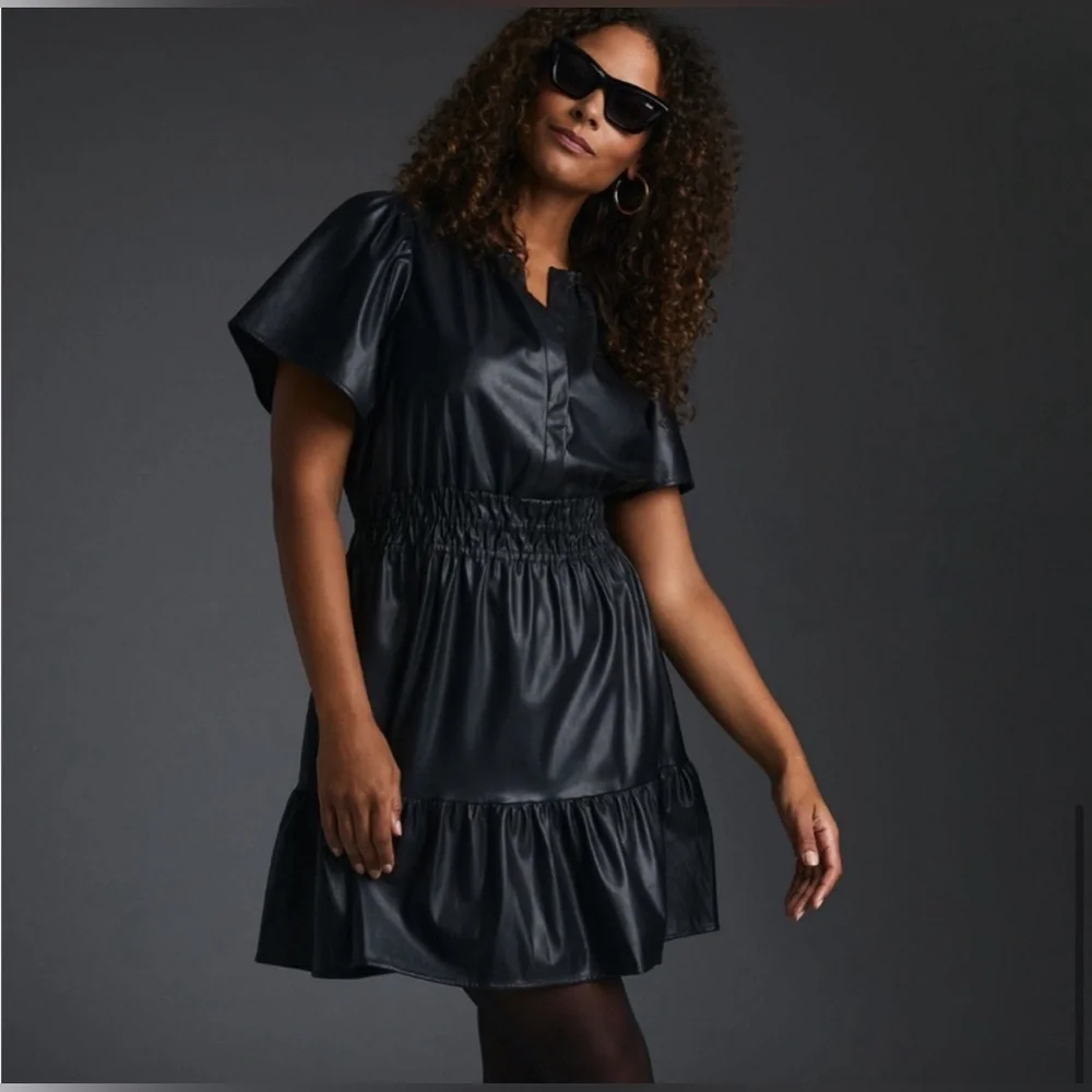 Somerset vegan leather dress - Picture 2 of 4